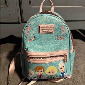 Loungefly The Golden Girls Blue and Pink Backpack